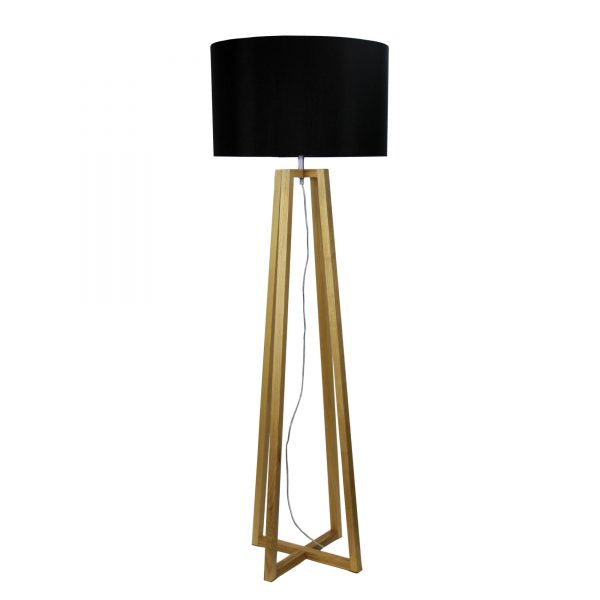 Oriel Lighting MALMO Timber Floor Lamp Base E27