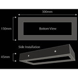 Domus BF-8284 Ceramic Frosted Glass 30cm Wall Light