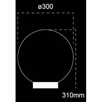 Domus Polysphere Smoke Sphere 240V Polycarbonate Garden Light