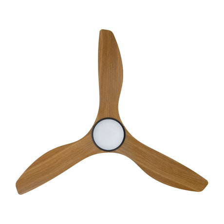 Eglo SURF 48" DC Ceiling Fan and Light Black/Teak