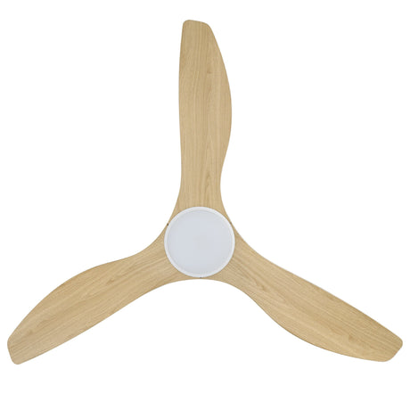 Eglo SURF 52" DC Ceiling Fan & Light Oak/White