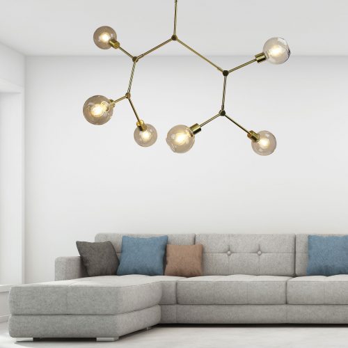 Oriel Lighting PADUA  170cm Contemporary Clear Glass Pendant