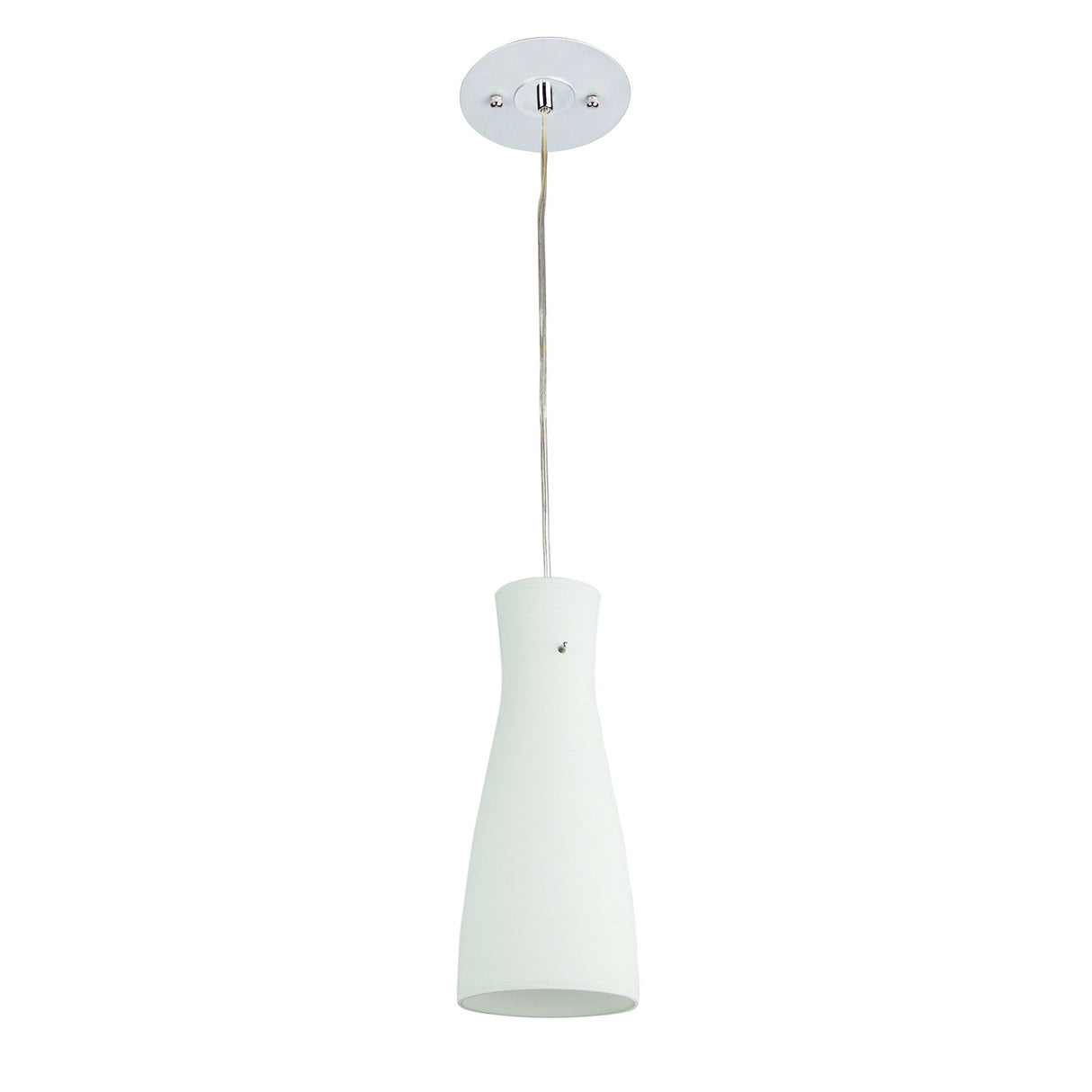 Oriel Lighting CLEO White Brushed 30cm Glass Pendant