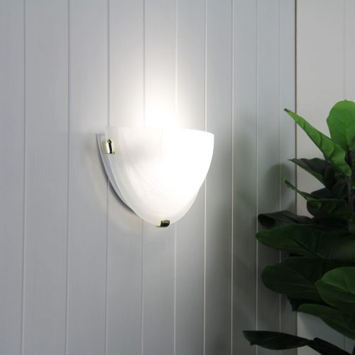 Oriel Lighting REMO WALL Alabaster Glass Wall Light with Clips