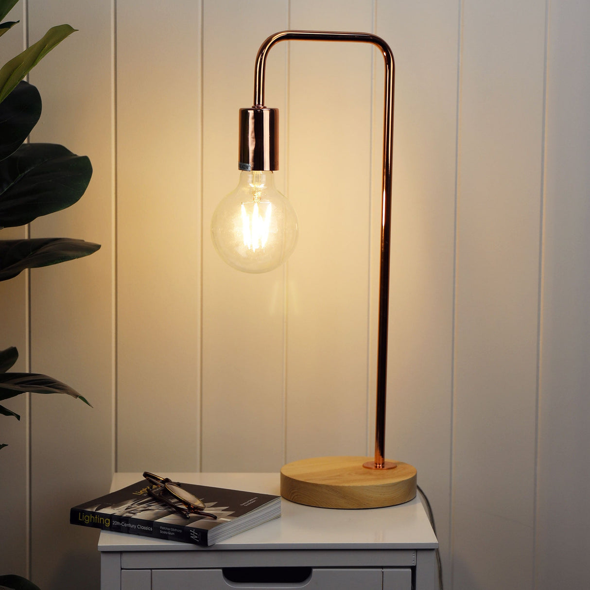 Oriel Lighting LANE Scandi Table Lamp Timber