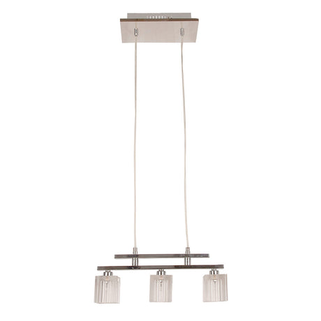 CUBO 3 Light Crystal Bar Pendant Low Volt by VM Lighting