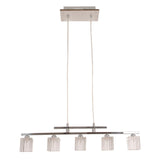 CUBO 5 Light Crystal Bar Pendant Low Volt by VM Lighting