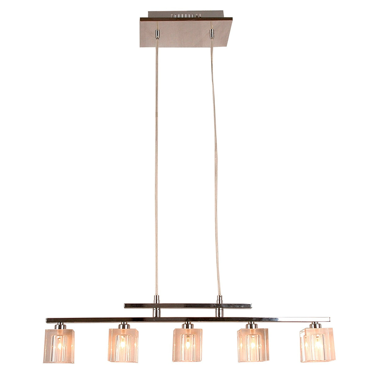 CUBO 5 Light Crystal Bar Pendant Low Volt by VM Lighting