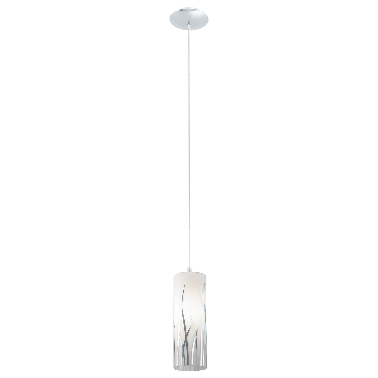 Eglo Lighting RIVATO pendant light chrome-plated steel and an opal glass