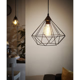 Eglo Lighting TARBES pendant light LED filament globes Black