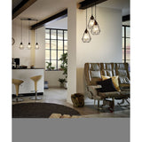 Eglo Lighting TARBES pendant light LED filament globes Black