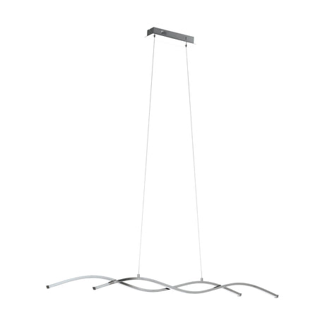 Eglo Lighting LASANA 2 pendant light chrome plated waves of aluminium extrusion