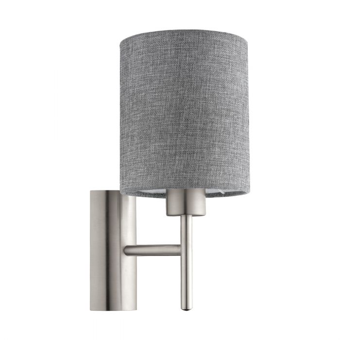 Eglo Lighting Pasteri 60W E27 Satin Nickel/Grey