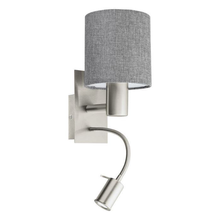 Eglo Lighting Pasteri 40W E27 + 3.5W Led 3000K Satin Nickel/Grey