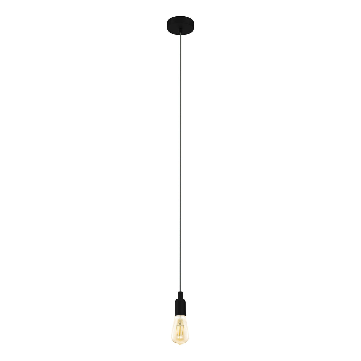 Eglo Lighting ADRI 3 pendant light black powder-coated steel, and pairs