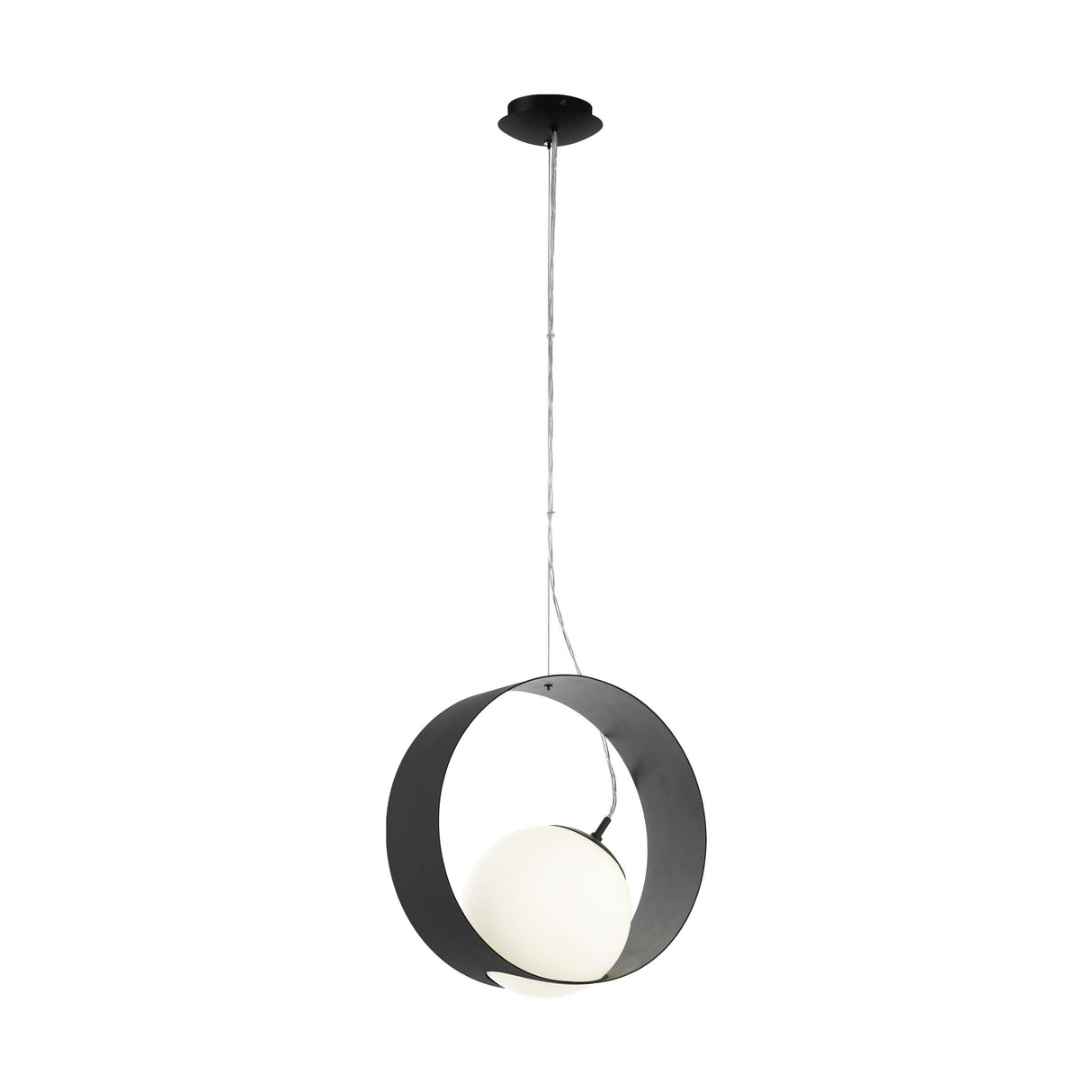 Eglo Lighting CAMARGO pendant light black structured powder-coat finish