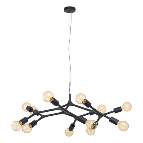 Eglo Lighting BOCADELLA pendant light black powder coat finish vintage LED globes