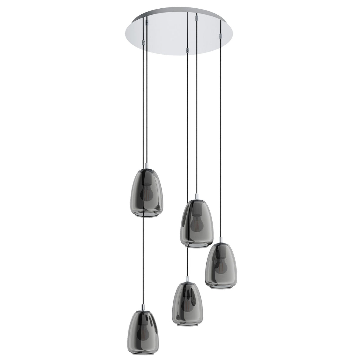 Eglo Lighting ALOBRASE pendant light organically shaped glass