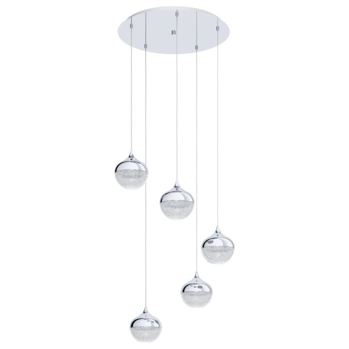 Eglo Lighting Mioglia 1 5x25W E14 Chrome Pendant Light
