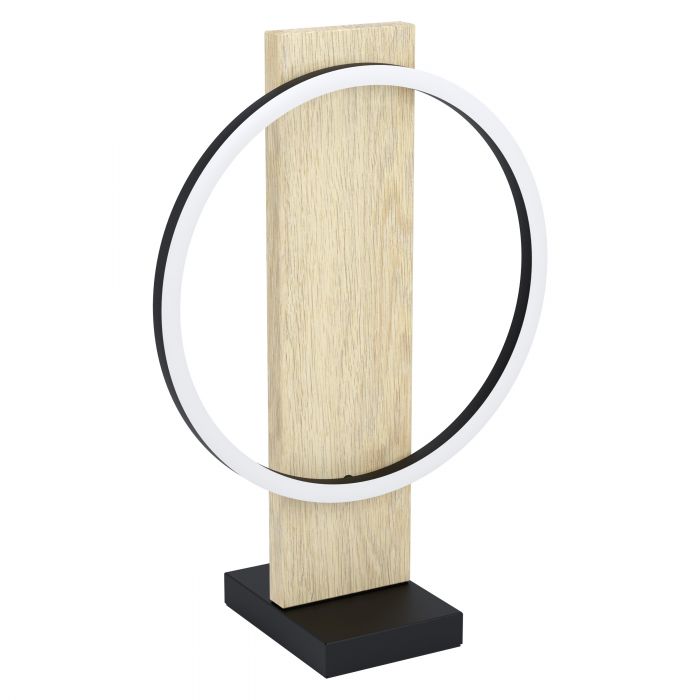 Eglo Lighting Boyal 12W 3000K Black/Light Wood Table Lamp