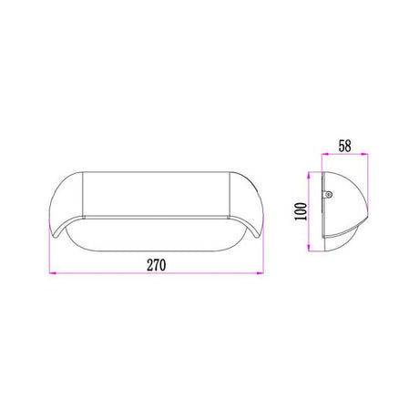 CLA Aken Led Exterior Surface Mounted Eyelid Wall Lights IP65