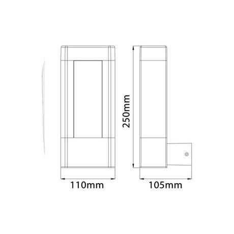 CLA AMUN Exterior LED Surface Mounted Wall Lights IP54