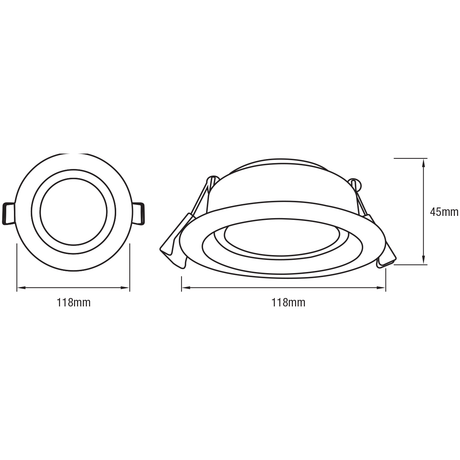 Martec Tradetec Arte 10W Tricolour LED Downlight