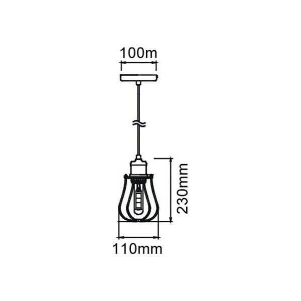 CLA Blackband Black Iron Cage Pendant Lights