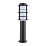 CLA BORDA Exterior E27 Surface Mounted Louvred Bollard Lights Black IP44