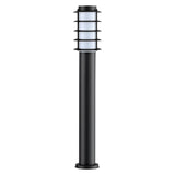 CLA BORDA Exterior E27 Surface Mounted Louvred Bollard Lights Black IP44