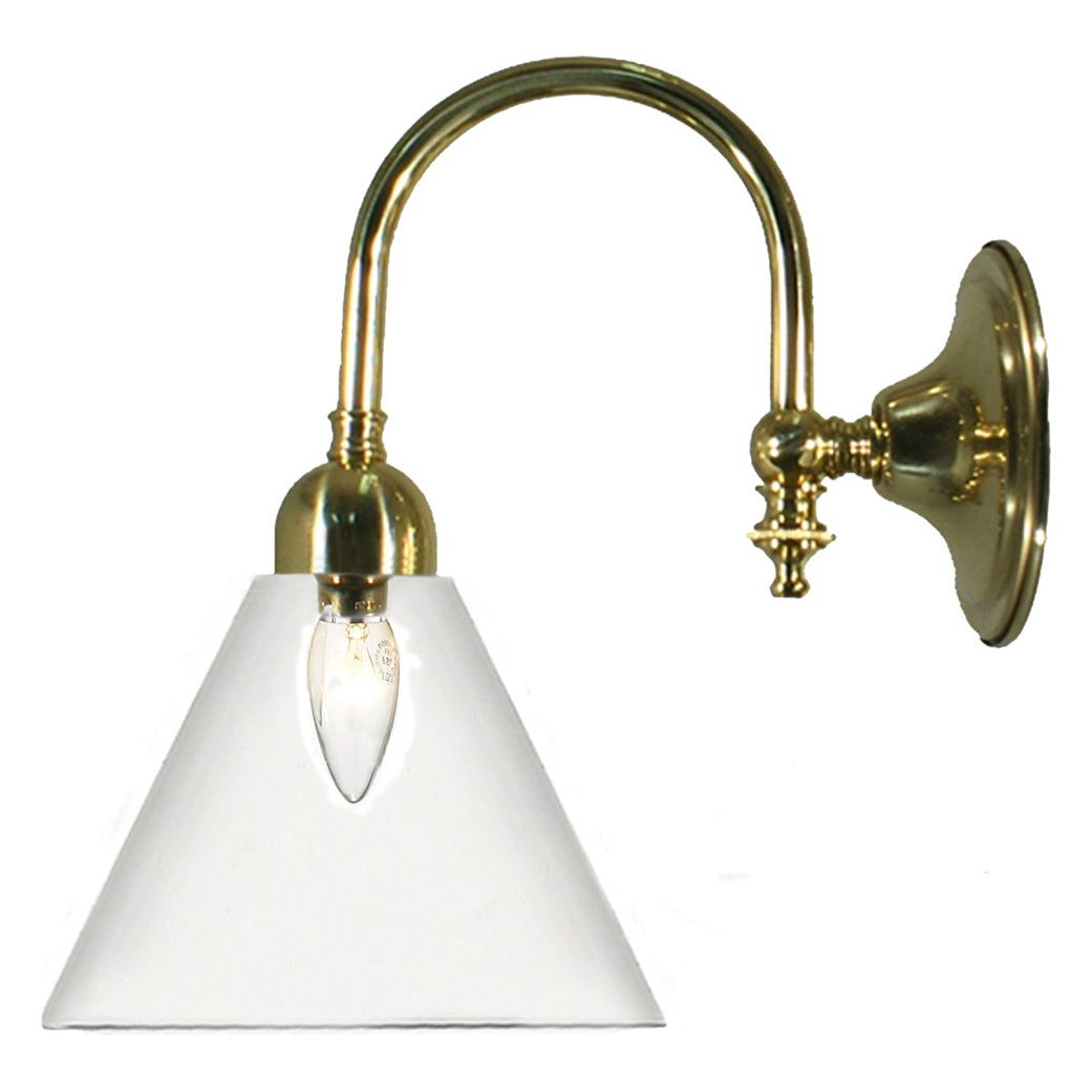 Lighting Inspiration Loxton 1Lt Wall Bracket Brass Cono