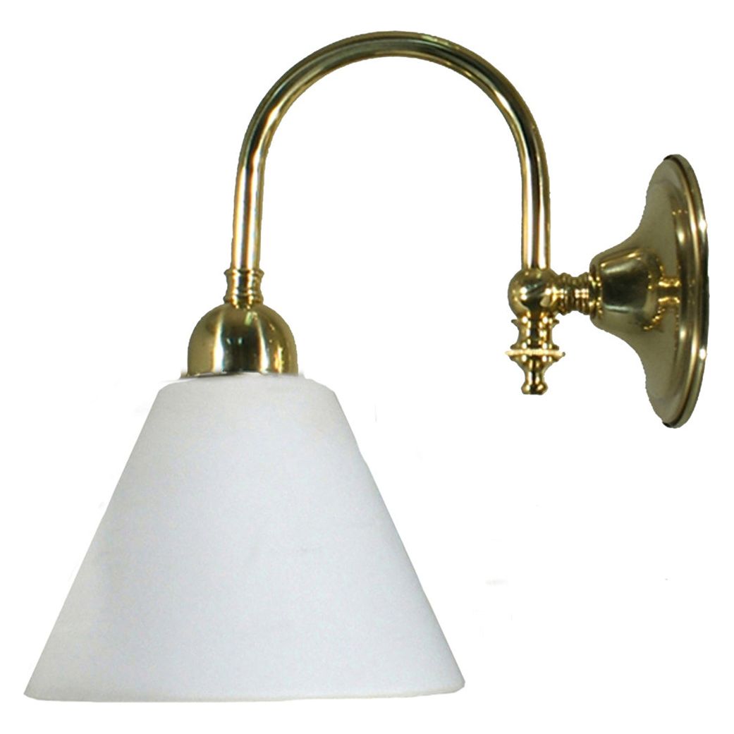 Lighting Inspiration Loxton 1Lt Wall Bracket Brass Cono