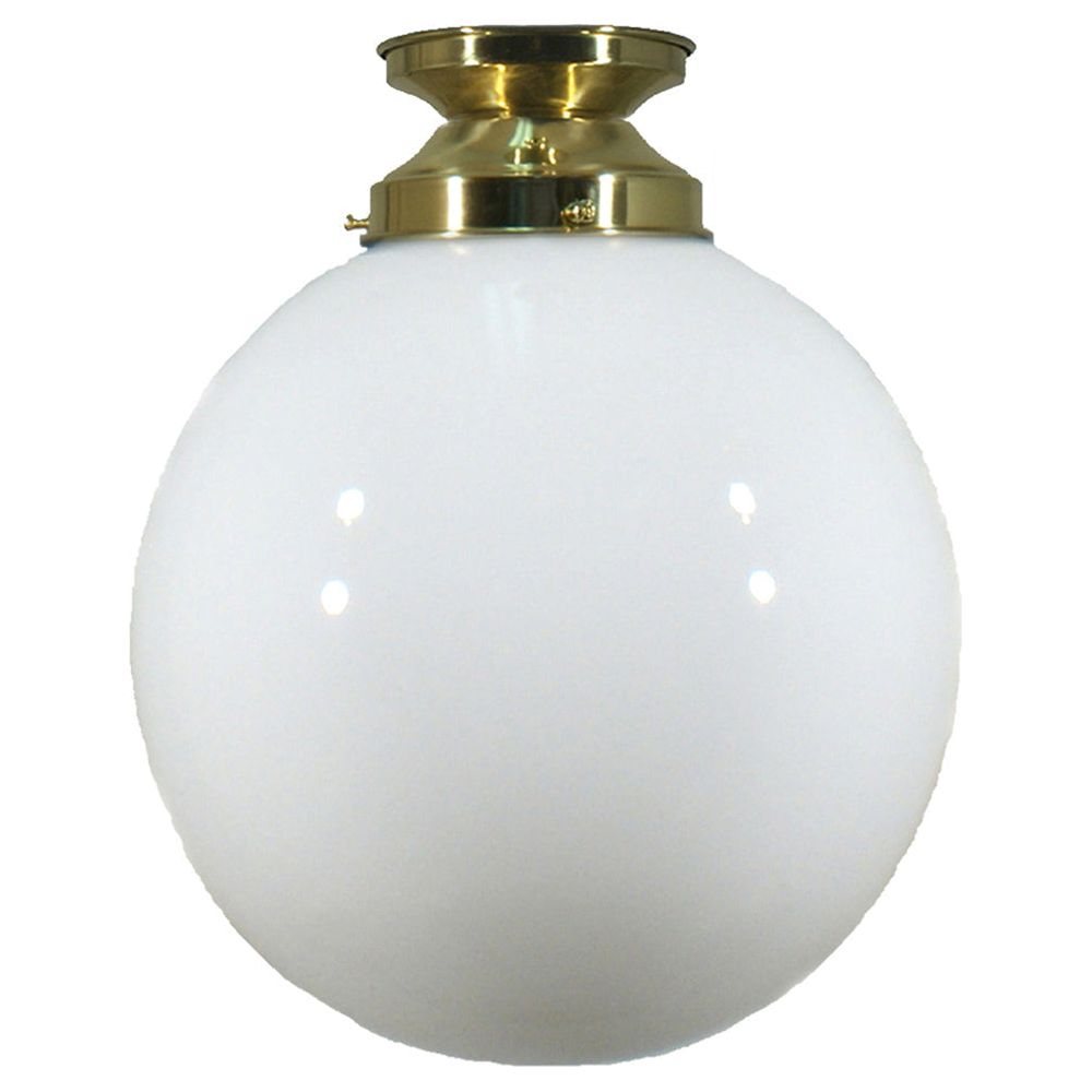 Lighting Inspiration Sphere Opal Batten Fix Light Brass