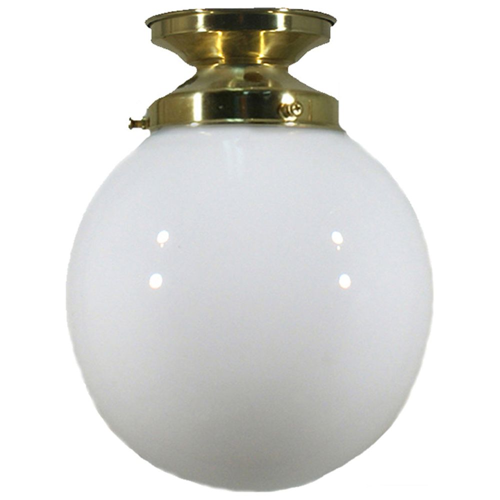 Lighting Inspiration Sphere Opal Batten Fix Light Brass