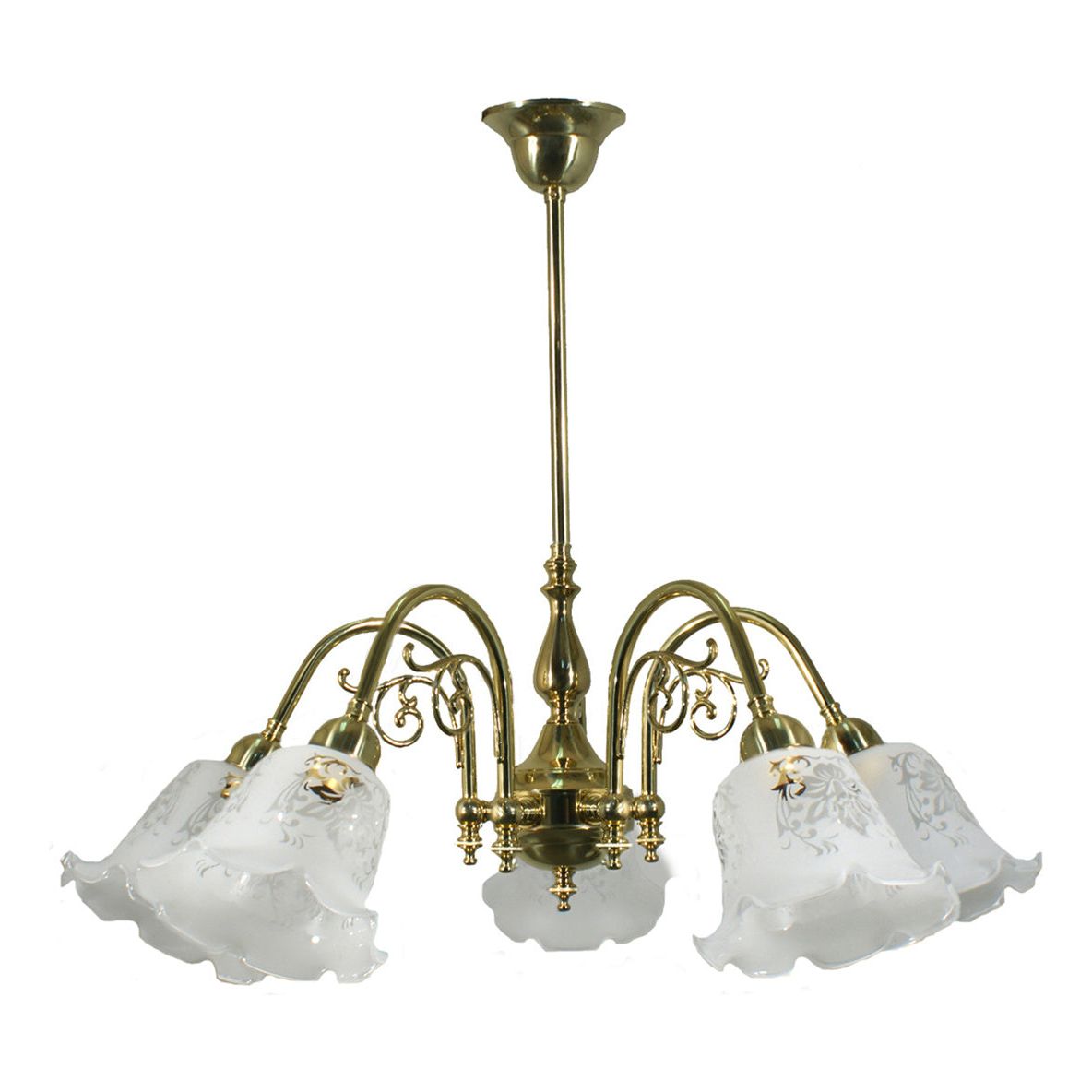 Lighting Inspiration Victoriana 5Lt Pendant Brass