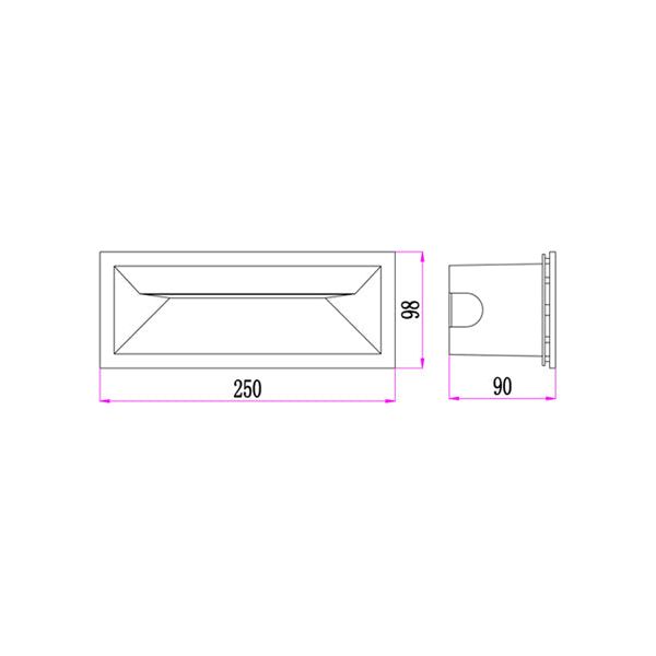 CLA BRICK Exterior LED Recessed Wall Lights IP65