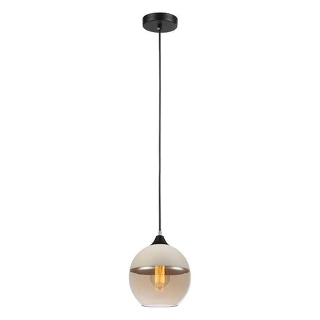 CLA Casa White with Amber Glass Pendant Lights