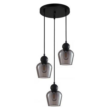 CLA CHAMPAN Interior 3 Light Round Glass Ellipse Pendant