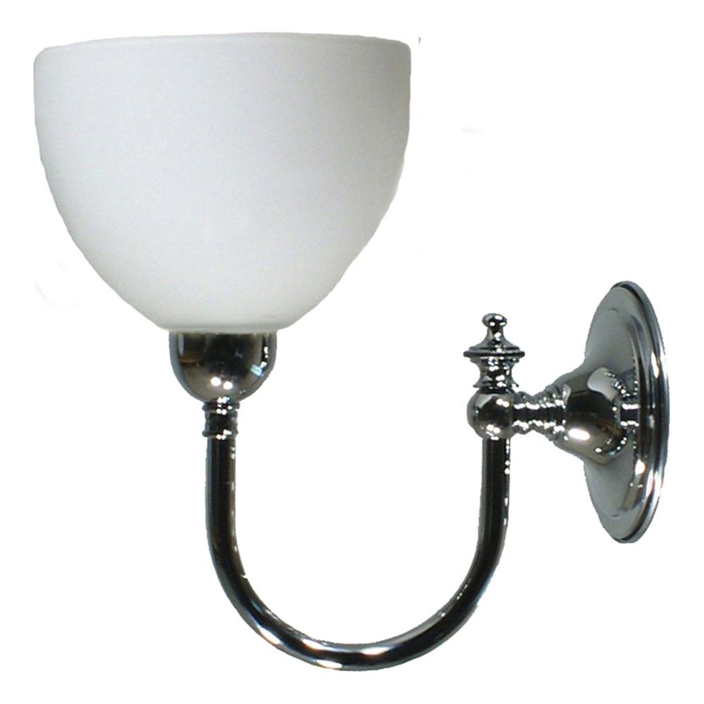 Lighting Inspiration Loxton 1Lt Wall Bracket Decatron Opal Matt Chrome