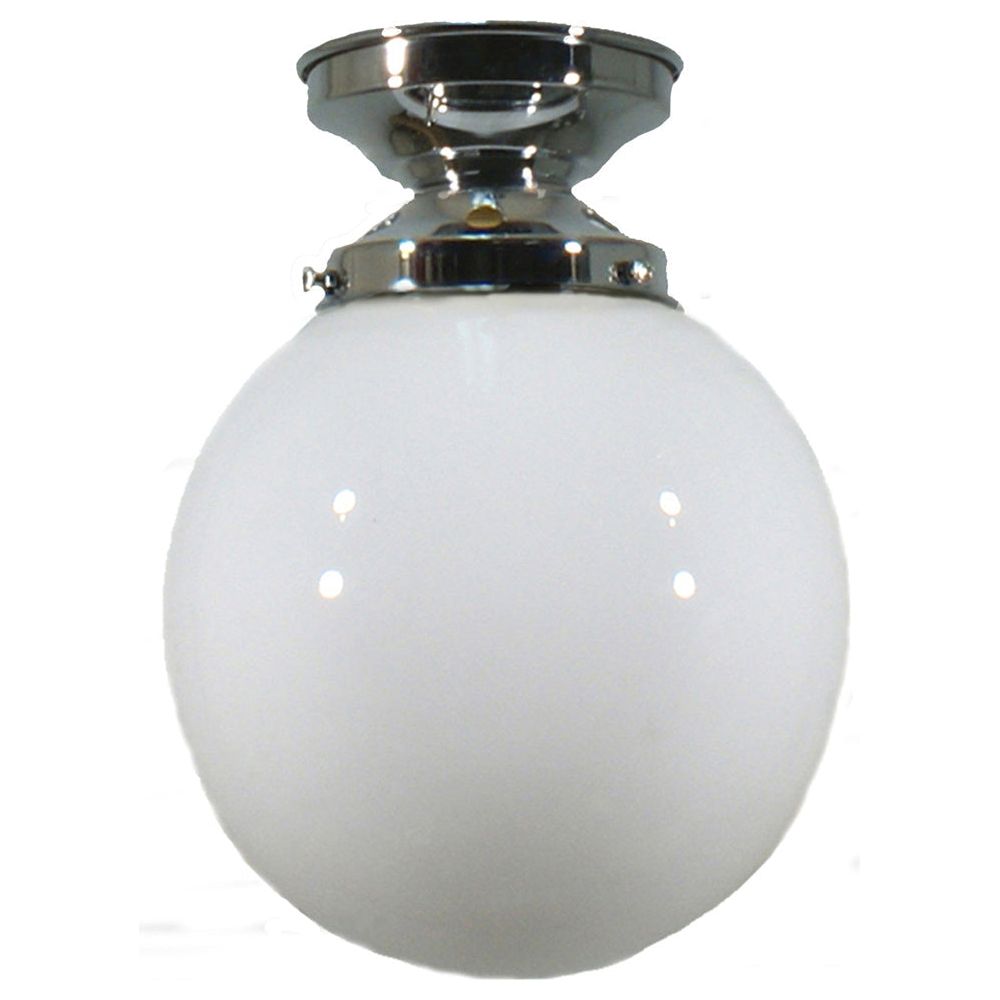 Lighting Inspiration Sphere Opal Batten Fix Light Chrome