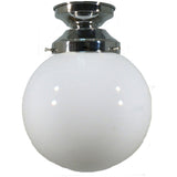 Lighting Inspiration Sphere Opal Batten Fix Light Chrome