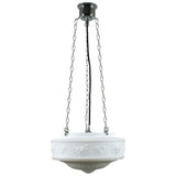 Lighting Inspiration Senator Opal Matt 3 Chain Black Cord Susp Chrome