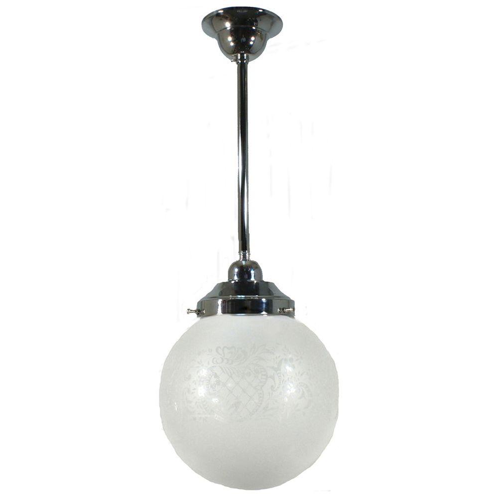 Lighting Inspiration Sheffield 8'' Rod Pendant 1/2'' Half Meter Chrome