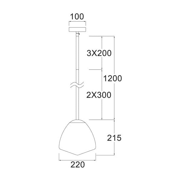 CLA CIOTOLA Interior Tipped Dome Frosted Glass Pendant Lights