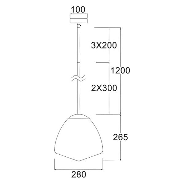 CLA CIOTOLA Interior Tipped Dome Frosted Glass Pendant Lights