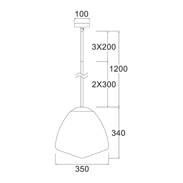 CLA CIOTOLA Interior Tipped Dome Frosted Glass Pendant Lights