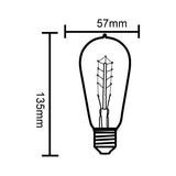 CLA ST57 Pear 25W 2800K Carbon Filament Globes