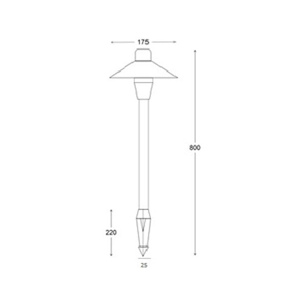 CLA Coolie Exterior Spike Light