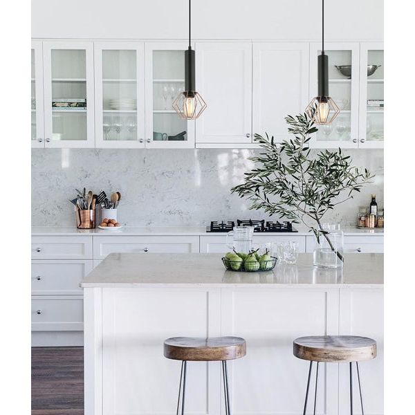 CLA CORAZON Interior Round/ Diamond Cage Pendant Lights