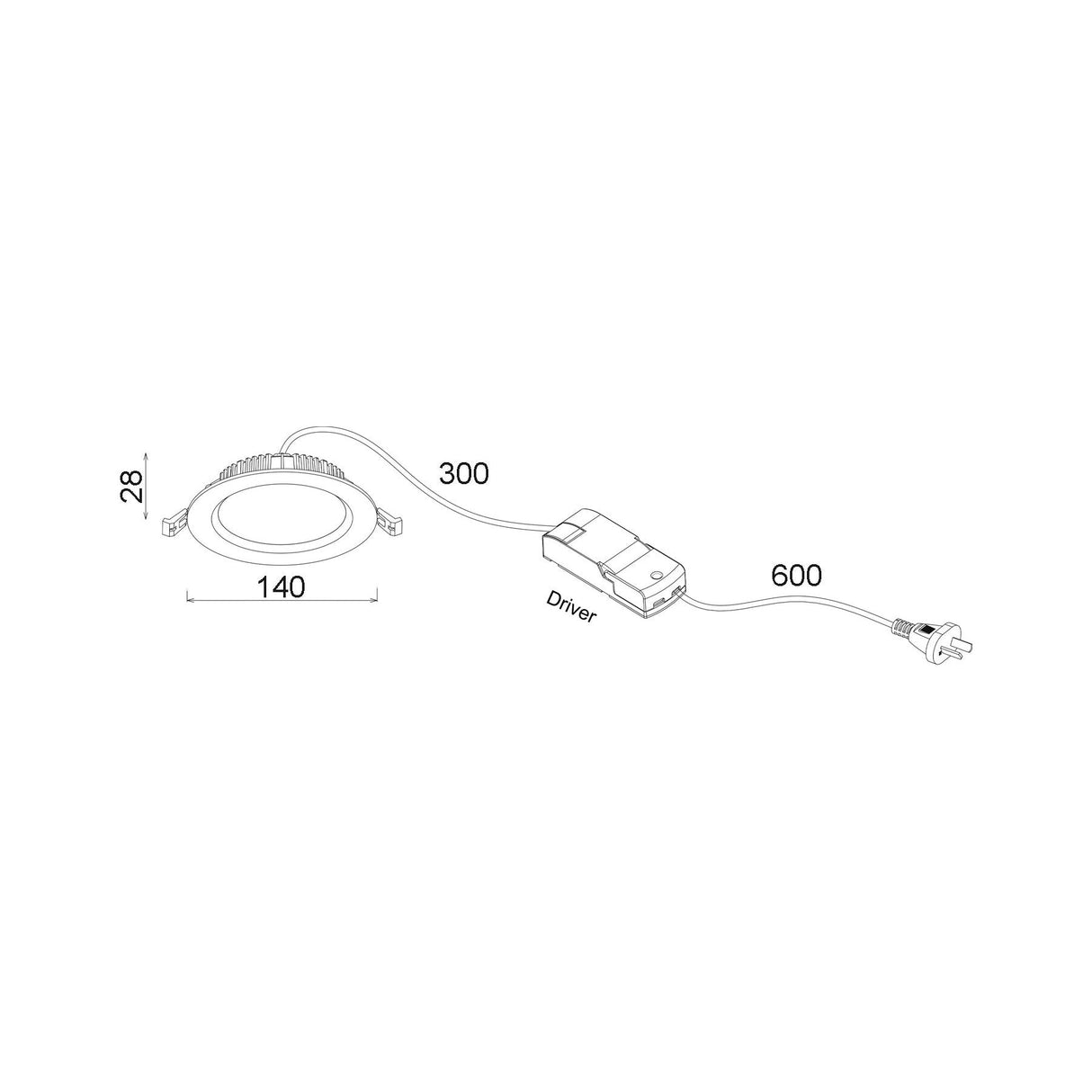 CLA COSMOTRI LED Tri-CCT Dimmable Fixed White Downlights IP20